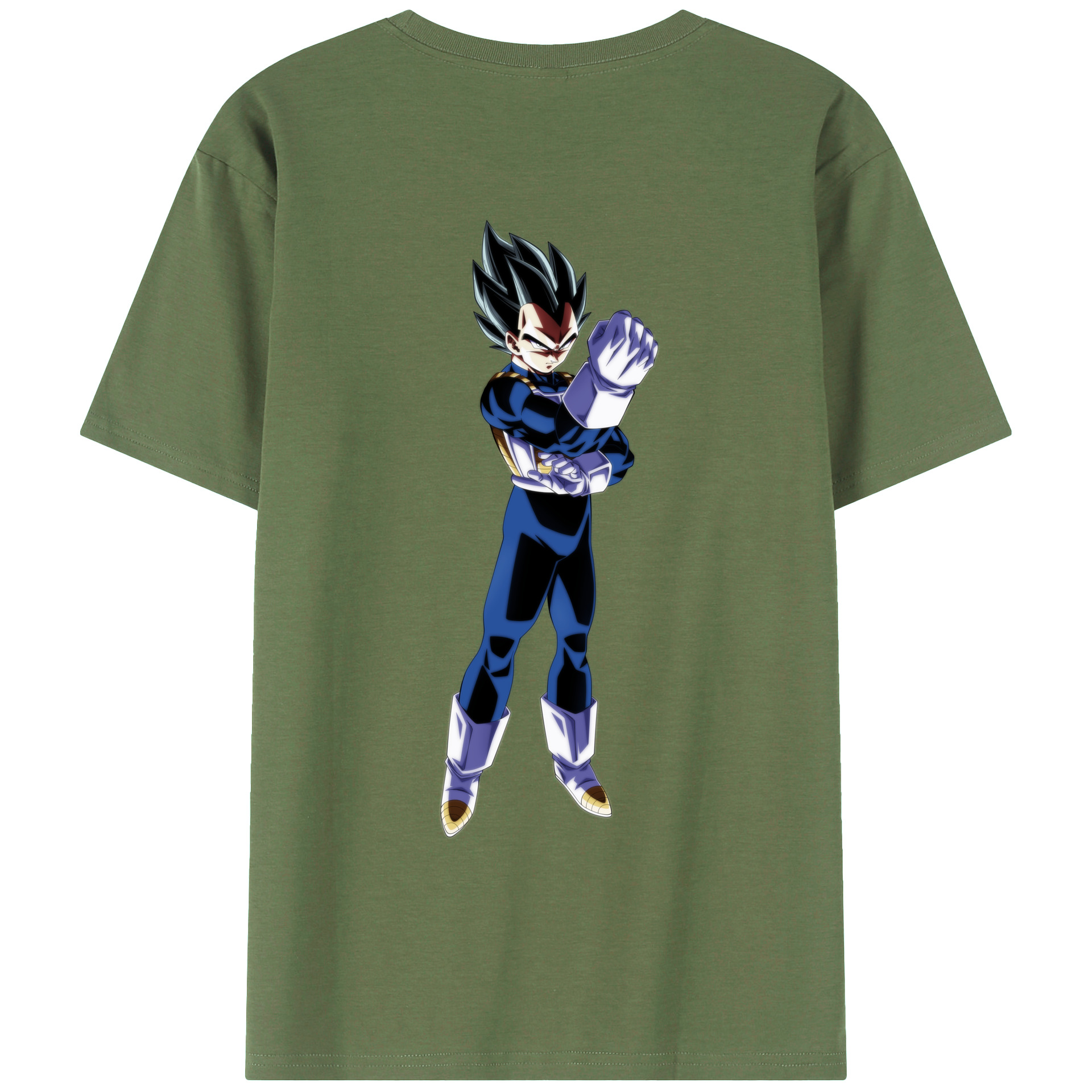 （画像用） ドラゴンボール ベジータ四世（Bejīta Yonsei）DRAGON BALL Vegeta IV 綿100％ メンズ半袖Tシャツ（バックプリント） 通気性